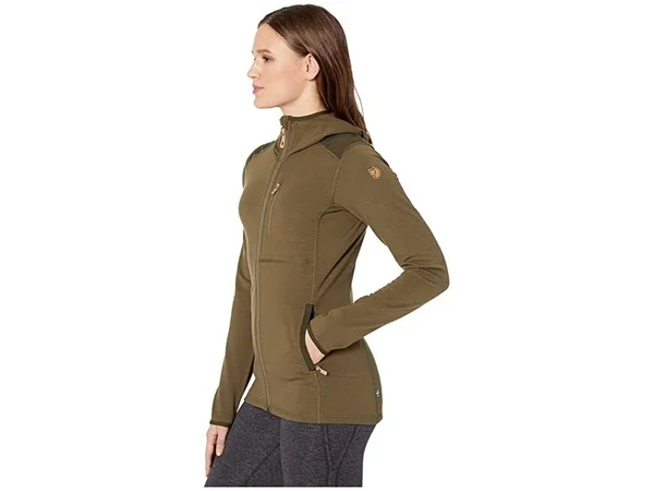 Fjallraven - Women's Keb Fleece Hoodie, Laurel Green-Deep Forest, Xs