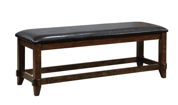 Furniture of America Reylin Padded Leatherette Dinner Bench IDF3152BN