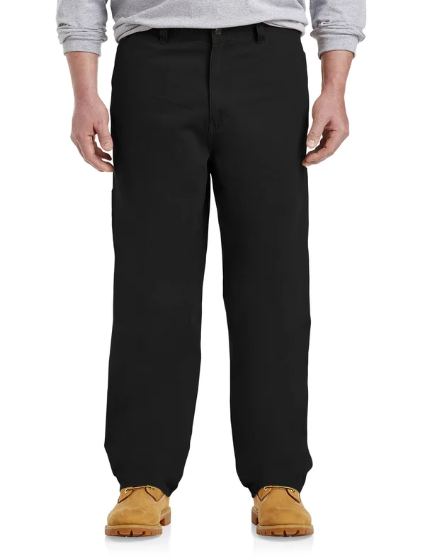 Big & Tall Harbor Bay Rugged Loose-Fit Carpenter Pants - Black - Size 48 x 30 - Men's