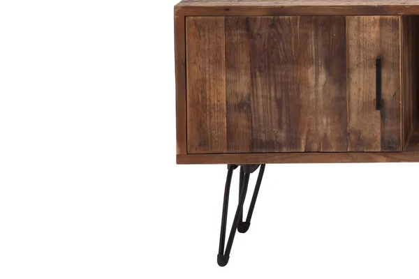 60 inch Foldable Wooden TV Stand with Hairpin Leg Brown and Black