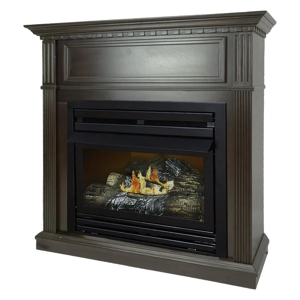 Pleasant Hearth 42 in. Natural GAS Intermediate Tobacco Vent Free Fireplace System 27 - 500 BTU, Brown