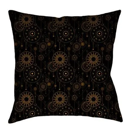 Latitude Run Avicia Pillow COVER, Size: 16\ x 16\, Black