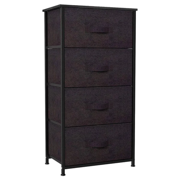 YITAHOME Storage Tower with 4 Drawers - Fabric Dresser - Organizer Unit for Bedroom, Living Room, Closets & Nursery - Sturdy
