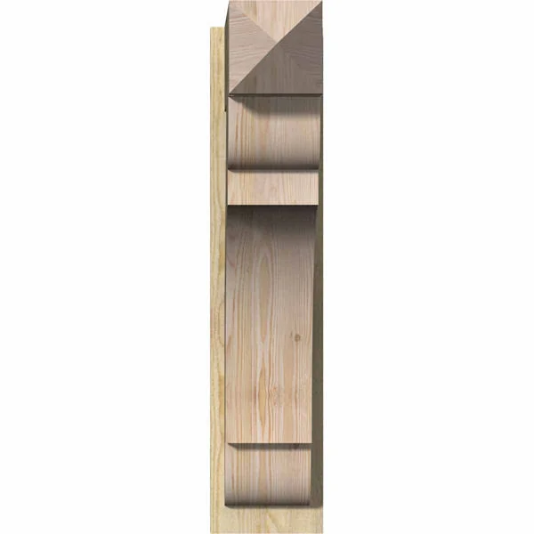 Ekena Millwork OUT08X24X36OLY03RDF 8x22W x 24x22D x 36x22H Olympic Rough Sawn Arts and Crafts Outlooker, Douglas Fir