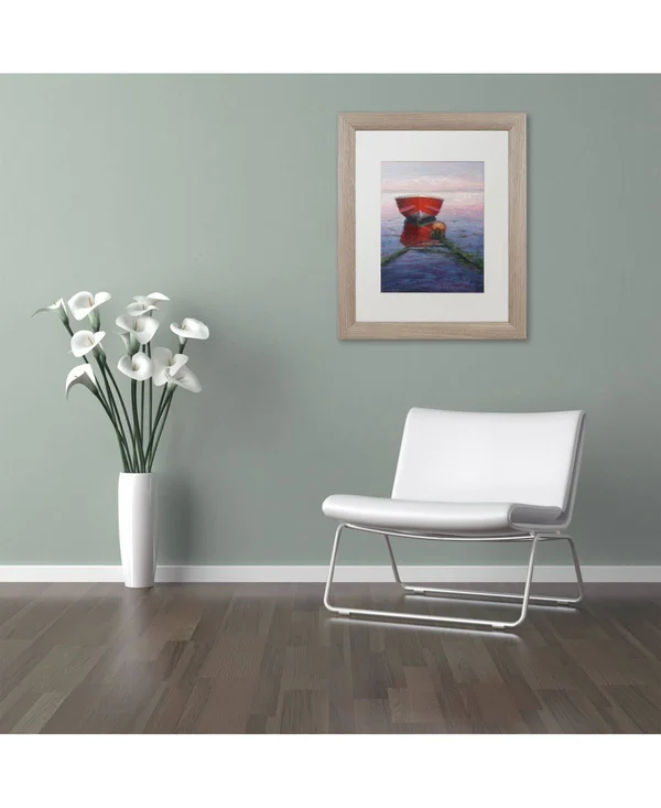 Trademark Art Tranquility by Daniel Moises Framed Painting Print Size: 14x22 H x 11x22 W x 0.5x22 D