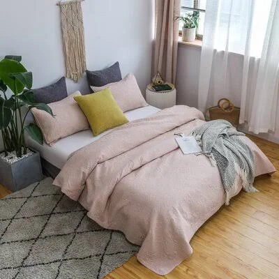 Gilchrist Reversible Quilt Set Ophelia & Co. Size: Queen Quilt + 2 Standard Shams - Color: Blush Pink