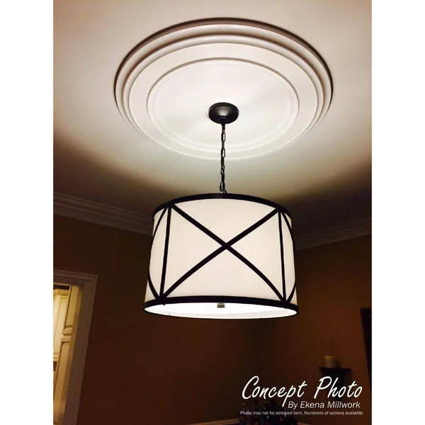 Ekena Millwork CM51NEPLS 51 1/8x22OD x 3 5/8x22ID x 1 1/2x22P Nevio Ceiling Medallion (Fits Canopies Up to 4 3/4x22), Hand-Paint