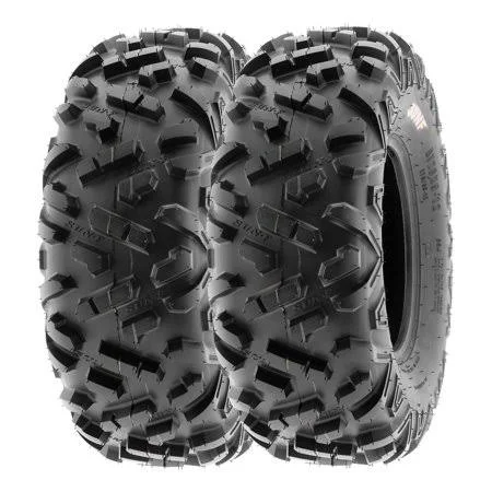 Sunf 25x8-12 25x8x12 ATV UTV All Terrain at Tire 6 PR A051 (Pair of 2), Black