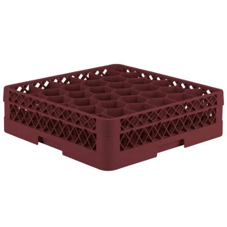 Traex Full Size Burgundy 30 Compartment Rack w/ Open Extender, Vollrath TR12A-21