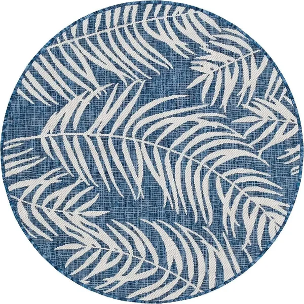 Unique Loom Outdoor Palm Rug (4& 0 x 6& 0 - Green)