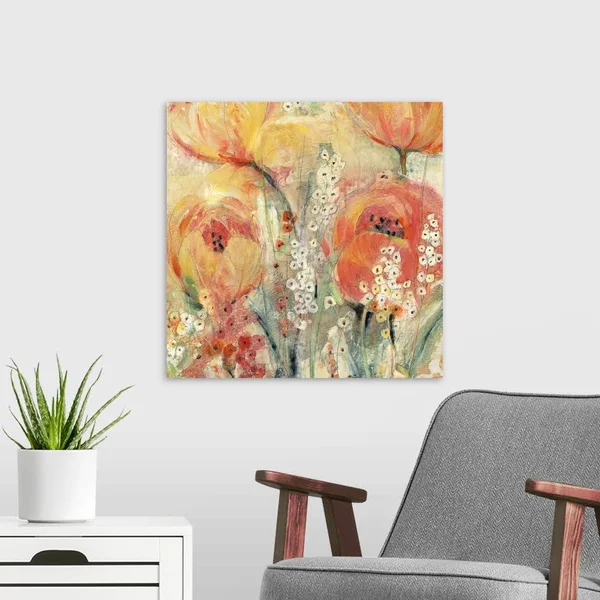 Spring Tulip Array II, Canvas Wall Art, 20x20, Great Big Canvas