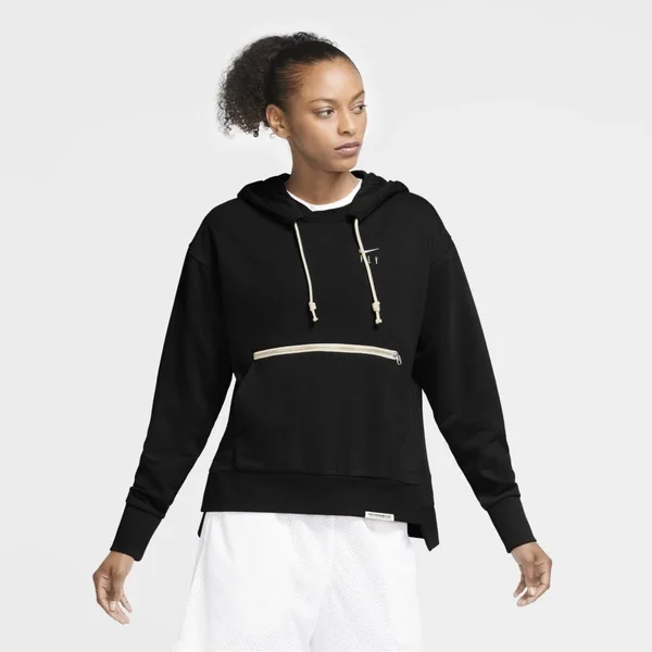 Nike Swoosh Fly Standard Issue Women's Basketball Pullover Hoodie in Black - Size: 3XL, CU3479-010