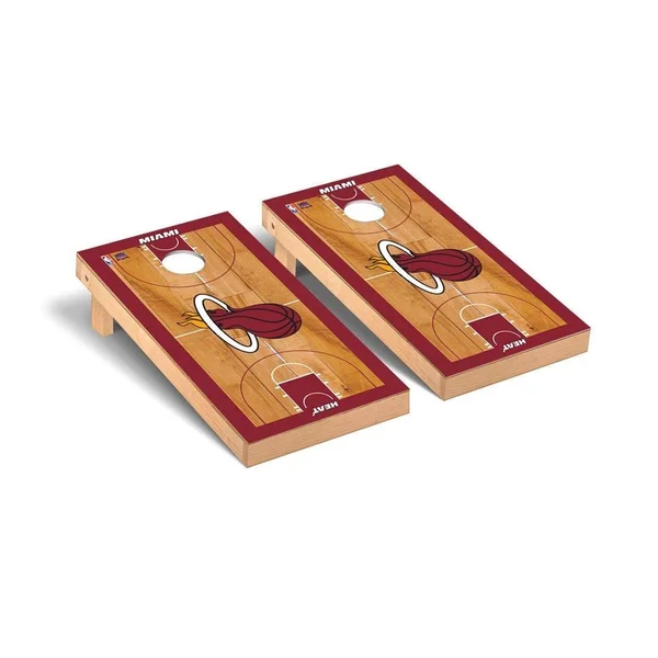 Miami Heat 2& x 4& Court Museum Cornhole Board Set