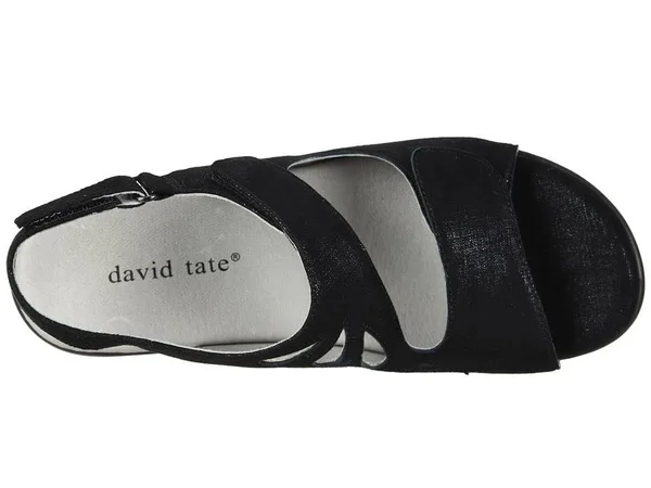 David Tate Women's Lilly Walking Sandal, Size: 9.5, Black Cosmo