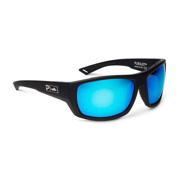 Pelagic Men's Pursuit - Polarized Polycarbonate Lens, Matte Black - Blue