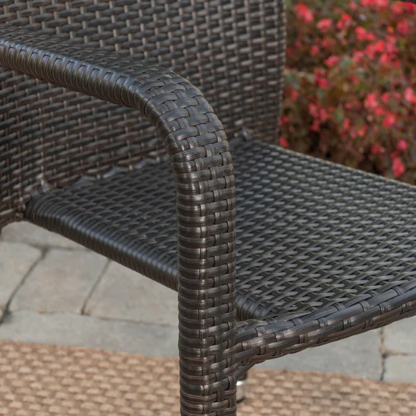 Christopher Knight Home Spencer Outdoor 7-Piece Rectangle Wicker Wood Dining Set by - Brown