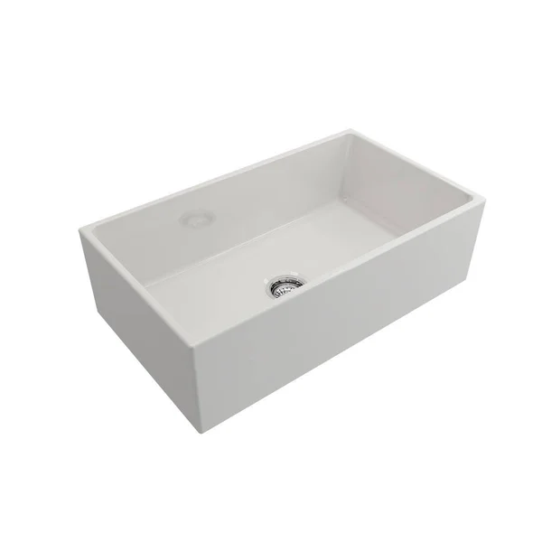BOCCHI Farmhouse Contempo 33x22 Apron Front Fireclay Single Bowl Kitchen Sink - Sapphire Blue