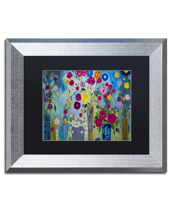 Trademark Art Pincha Mayurasana' Matted Silver Framed Art