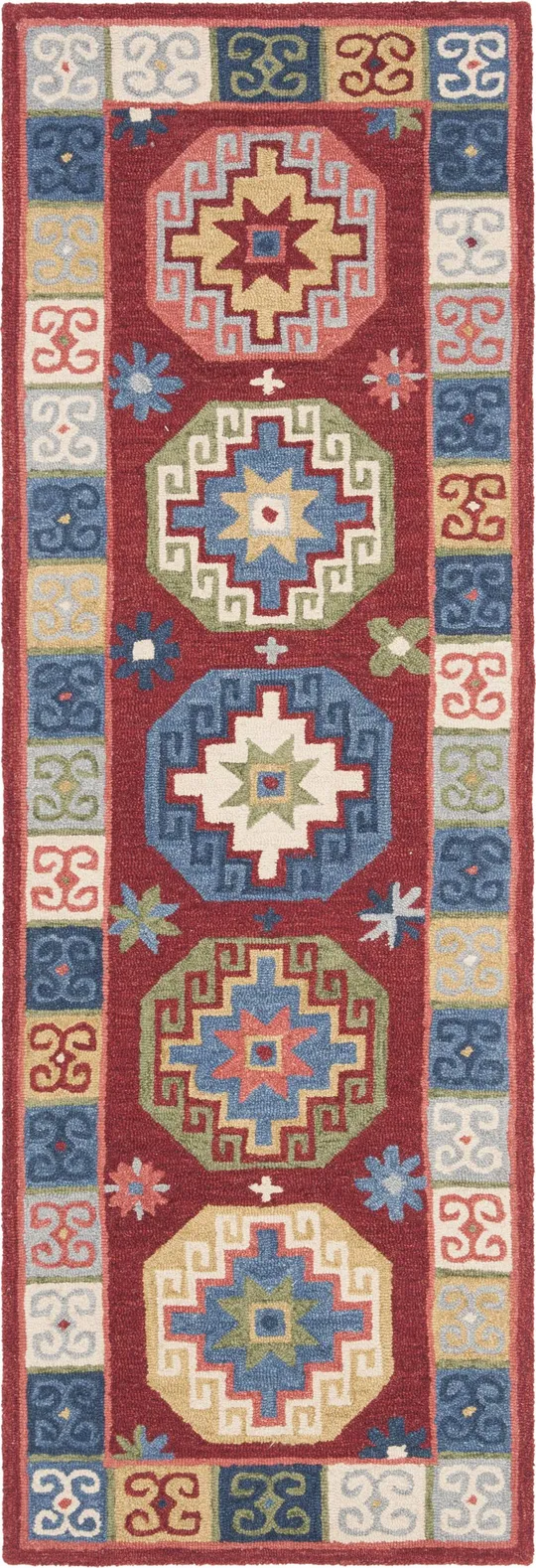 Safavieh Aspen Rug Collection APN802Q - Red - Blue - 8' x 10'