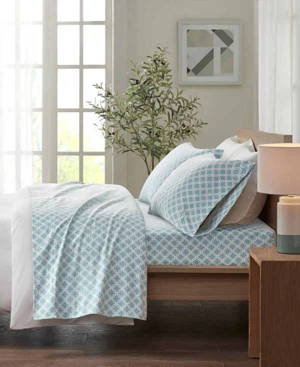 True North by Sleep Philosophy Cozy Flannel Sheet Set - Red Plaid - King