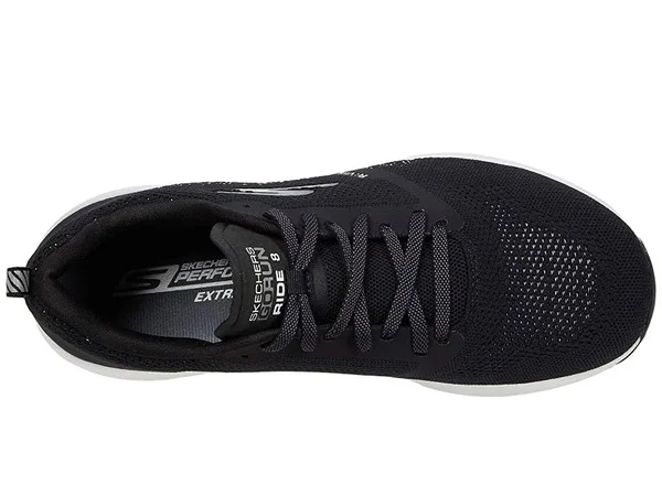 Skechers Men's GOrun Ride 8 Hyper Running Shoe, Black/White