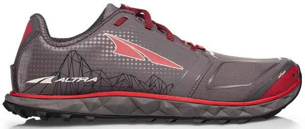 Altra Men's Superior 4 Trail Running Shoe, Gray/Red, 10.5