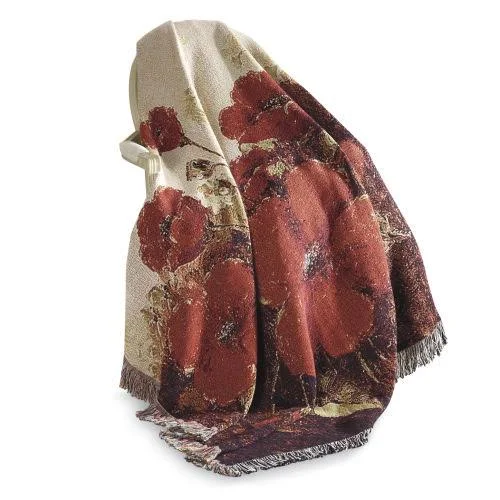 Red Poppies Throw Blanket 50' x 60' by Expressions Catalog