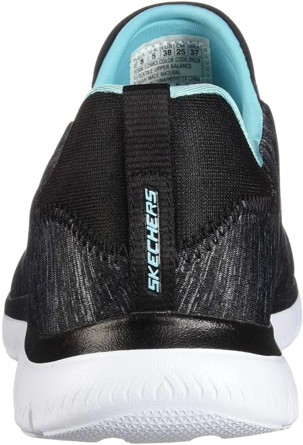 Skechers Women's Summits - Quick Getaway Sneaker Black/Pink, 9.5