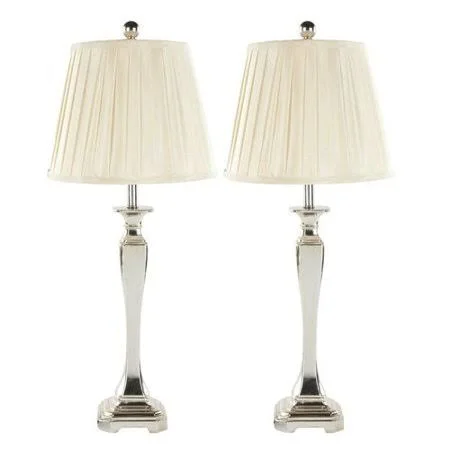 Safavieh Athena 27 in. H Metallic Table Lamp - Set of 2, Beige