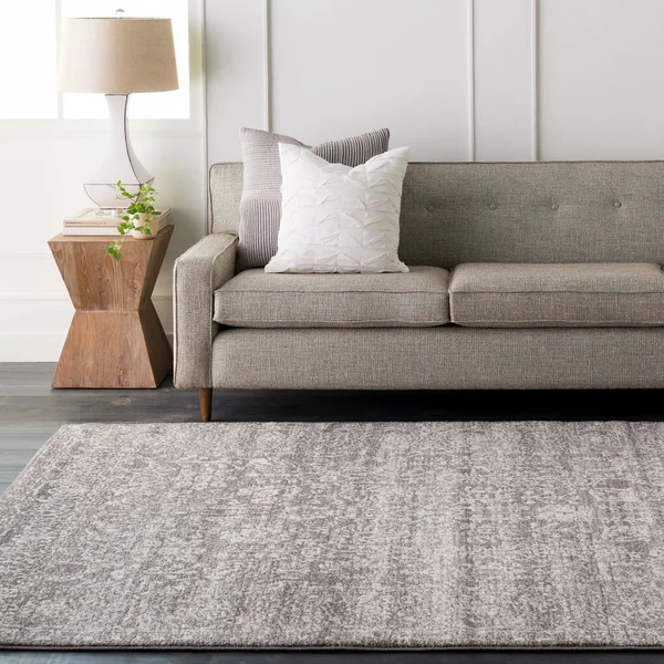 Tiwari Home 2' x 3' Vintage Style Gray and Beige Rectangular Area Throw Rug
