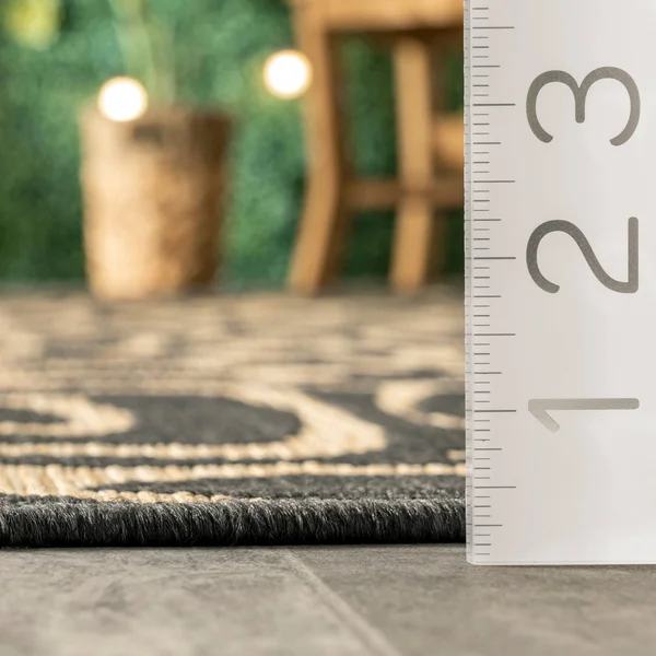 nuLOOM Dakota Geometric Indoor/Outdoor Area Rug - 8& x 10& - Charcoal