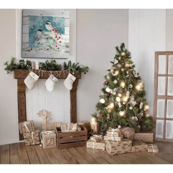 Wexford Home Merry and Bright -Gallery Wrapped Canvas - Yellow, Blue, Green, Red, Black, White 24x24, Size: 24 x 24