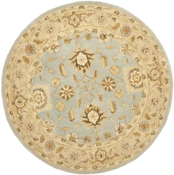Safavieh AN556B Anatolia Area Rug - Blue, Sage: 6-ft Round
