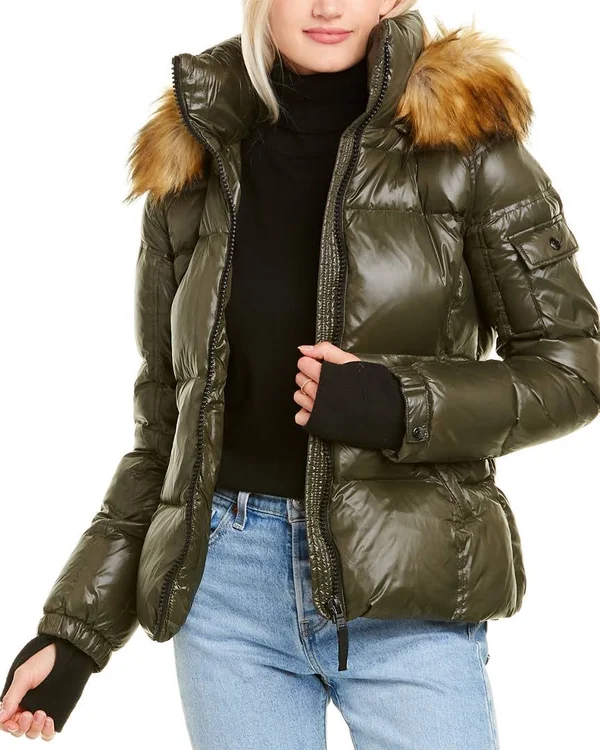 S13 Womens Allie Short Down Jacket - XS, Green