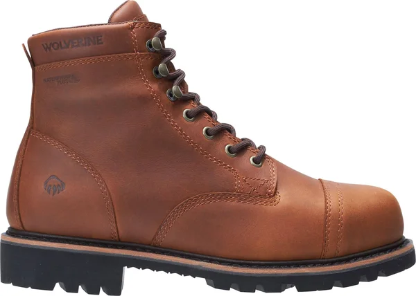 Wolverine 6x22 Journeyman Composite Toe Waterproof Boots, Men's Brown