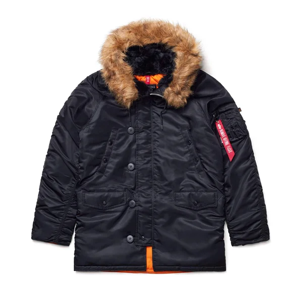 Alpha Industries Men's Black Slim Fit N-3B Parka
