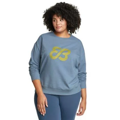 Eddie Bauer Plus Size Women's Cozy Camp Logo Crew - Multicolor - 3X