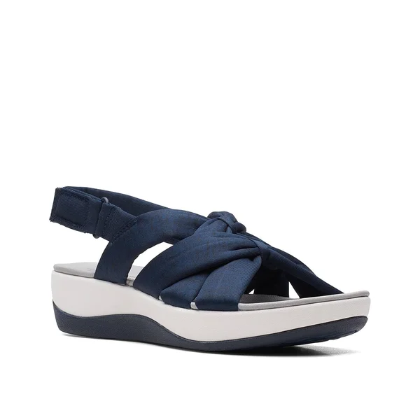 Clarks Arla Meg Sandal - Women's, Navy, Size 9.5, Sandals, Slingback, Wedge