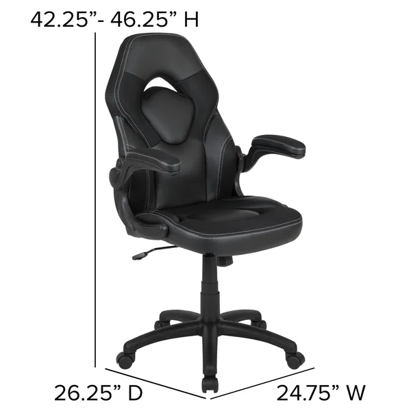 Flash Furniture Red Gaming Desk and Black Racing Chair Set with Cup Holder