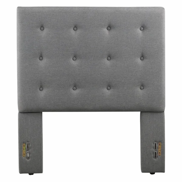 Glenwillow Home Sebright Upholstered Headboard in Grey - Twin Size