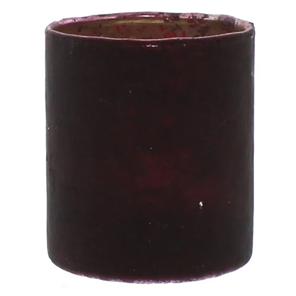 Cylindrical Glass Votives with Semi Translucent Look - Set of 6, Multicolor
