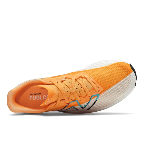 New Balance Men's FuelCell Rebel V2 White with Habanero - 16, D