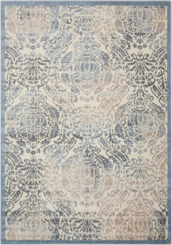 Nourison Graphic Illusions Area Rug - Ivory, 5&3x22 x Round