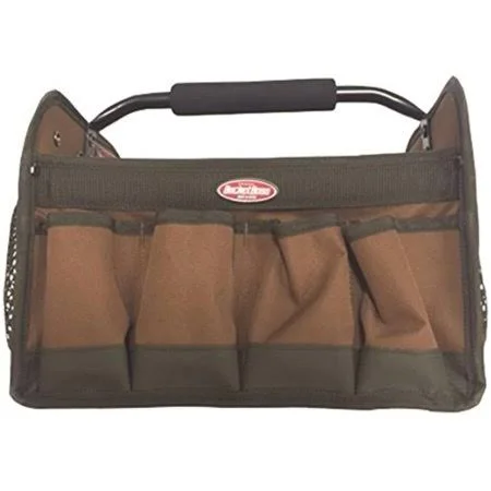 Pull R Holding 70012 Gatemouth Hard Tool Tote - 12-in. - Quantity 1, 5 Pockets: 4 Exterior (1 with Zipper), 12 Tool Loops Interio