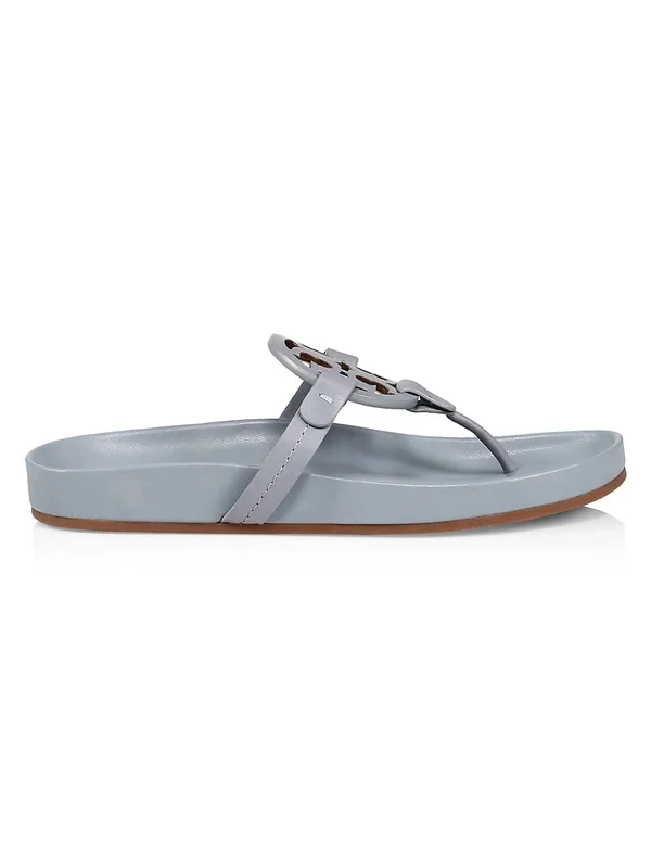 Tory Burch Women's Miller Cloud Thong Sandals - Blue - Size 8