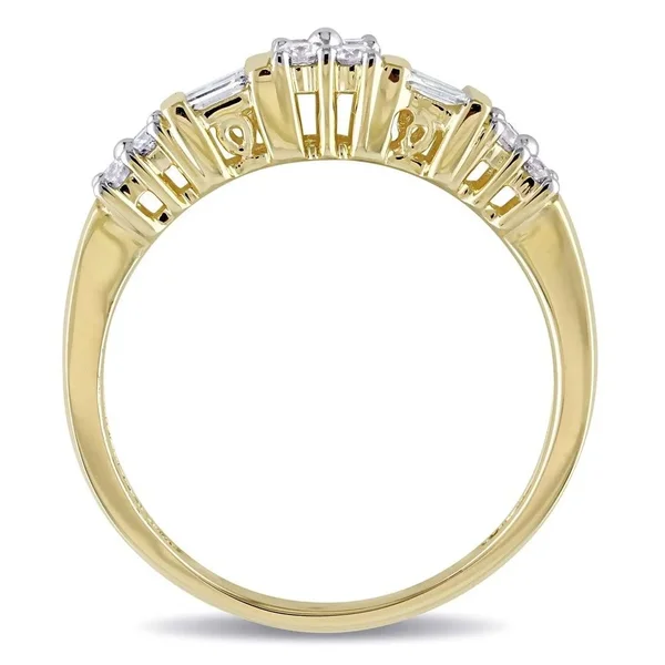 Miadora 14K Yellow Gold 1/2ct TDW Baguette Diamond Anniversary Band Ring - 9.5