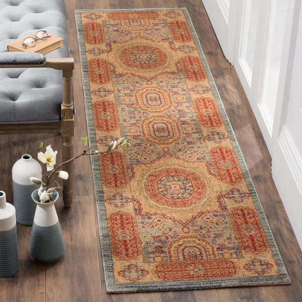 Safavieh Mahal MAH622C Navy - Red Rug 2&2x22 x 8& Runner