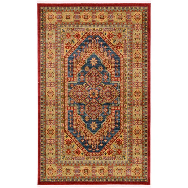 Unique Loom Musa Sahand Area Rug - 5& x 8& (Navy Blue)