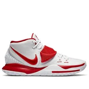 Nike Kyrie 6 &White University Red& White/White/University Red Basketball Shoes/Sneakers CZ4938-100 (Size: US 9)