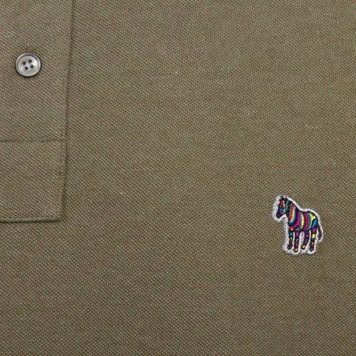 Paul Smith Organic Cotton-Pique Zebra Polo Shirt - Khaki, M2R-183KZ